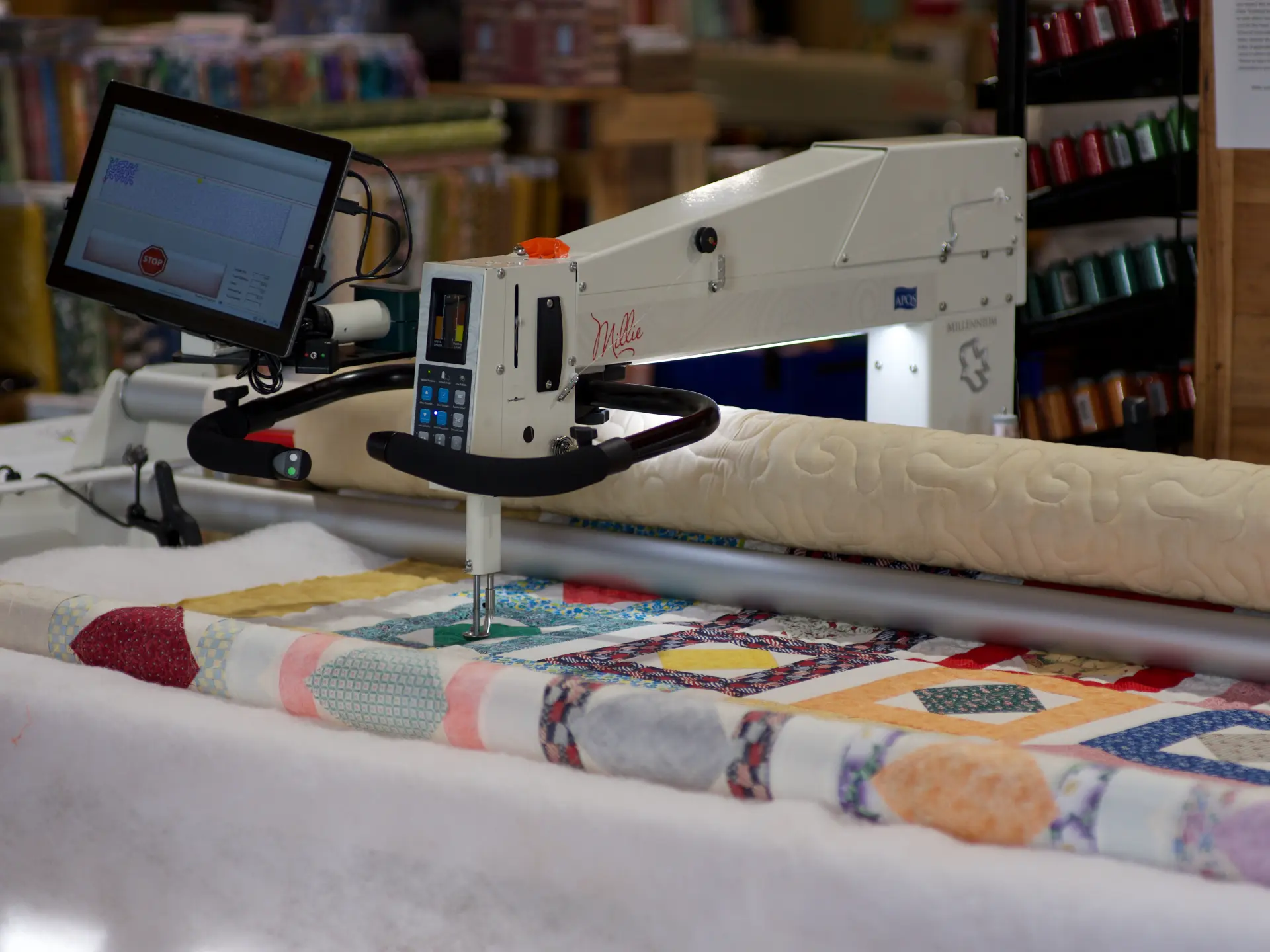 APQS longarm machine available for rental